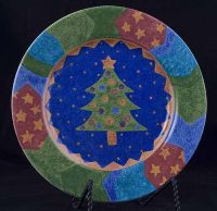 Sango Christmas Pine Sue Zipkin Potpourri Salad Plate